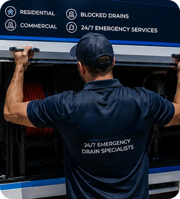 A licensed Parramatta plumber at the service van