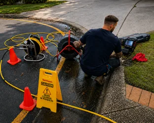 Gas fitter pressure testing an installation in Parramatta