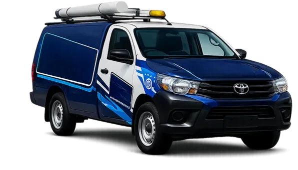 Licensed drain plumbing van on its way to a Parramatta job